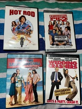 Hot rod, American pie 2, wedding crashers, forgetting Sarah Marshall lot